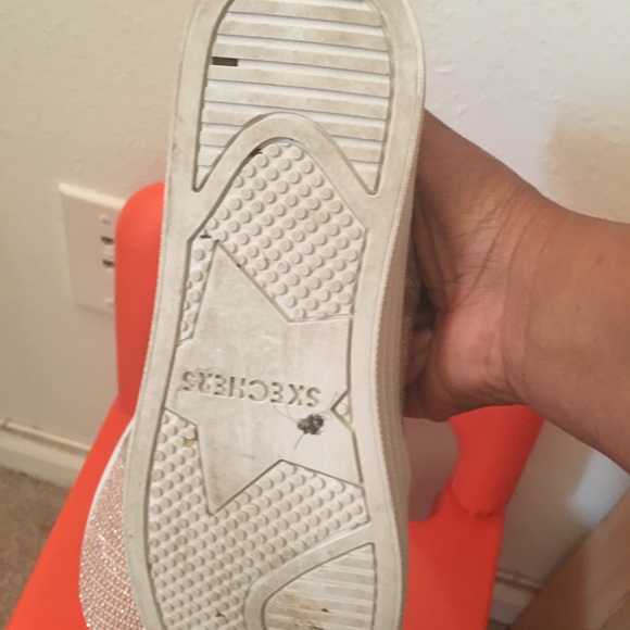 Sparkling pink skecher sneakers - Picture 3 of 5